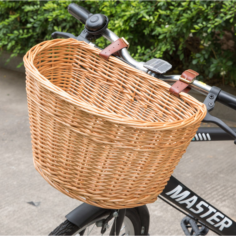 August Grove® Front Bike Wicker Basket & Reviews Wayfair